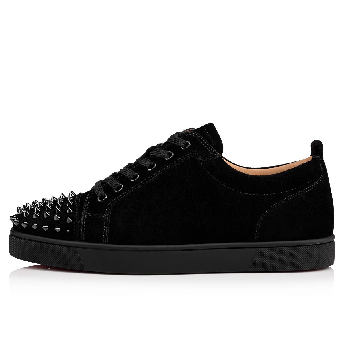 Louis Junior Spikes - Sneakers - Veau velours - Black - Christian Louboutin